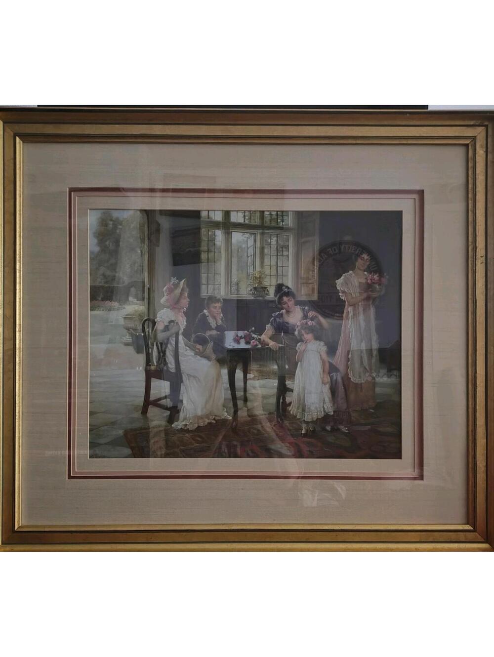 Large Framed Print “A Time for Roses” by Charles Haigh-Wood –...